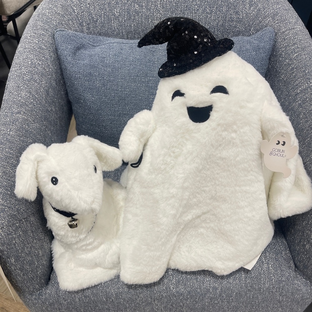 Halloween Ghost Walking Ghost Dog Plush Pillows 🐶👻 I Viral  HTF NWT